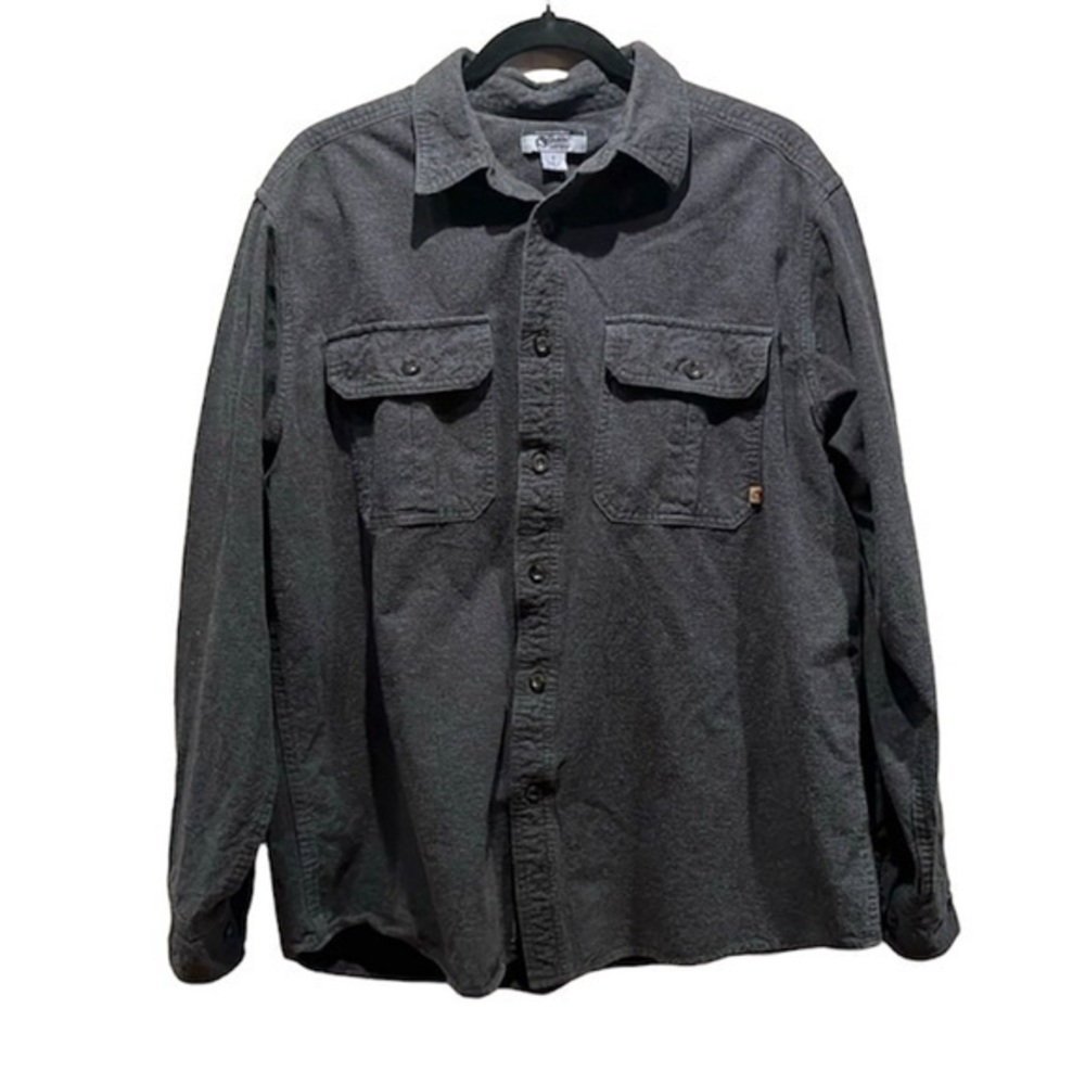 Gander Mountain Guide Series Men’s Chamois Cotton Dark Gray Shirt Size Large